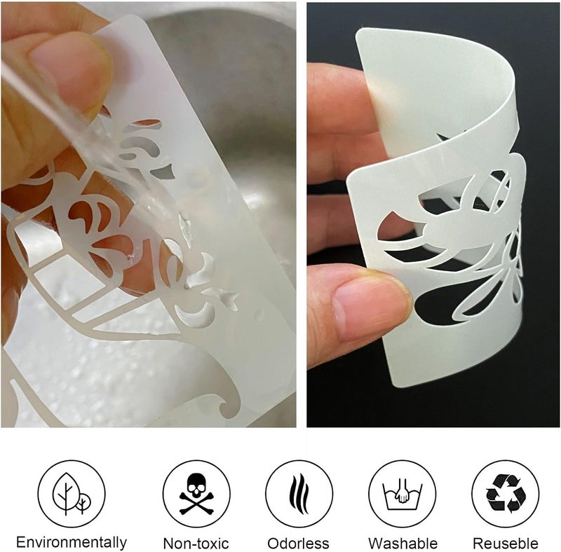 BANBBUR 24 Pcs Small Christmas Stencils 3x3 Inch for Painting on Wood Slice,DIY Christmas Ornaments - Image 5